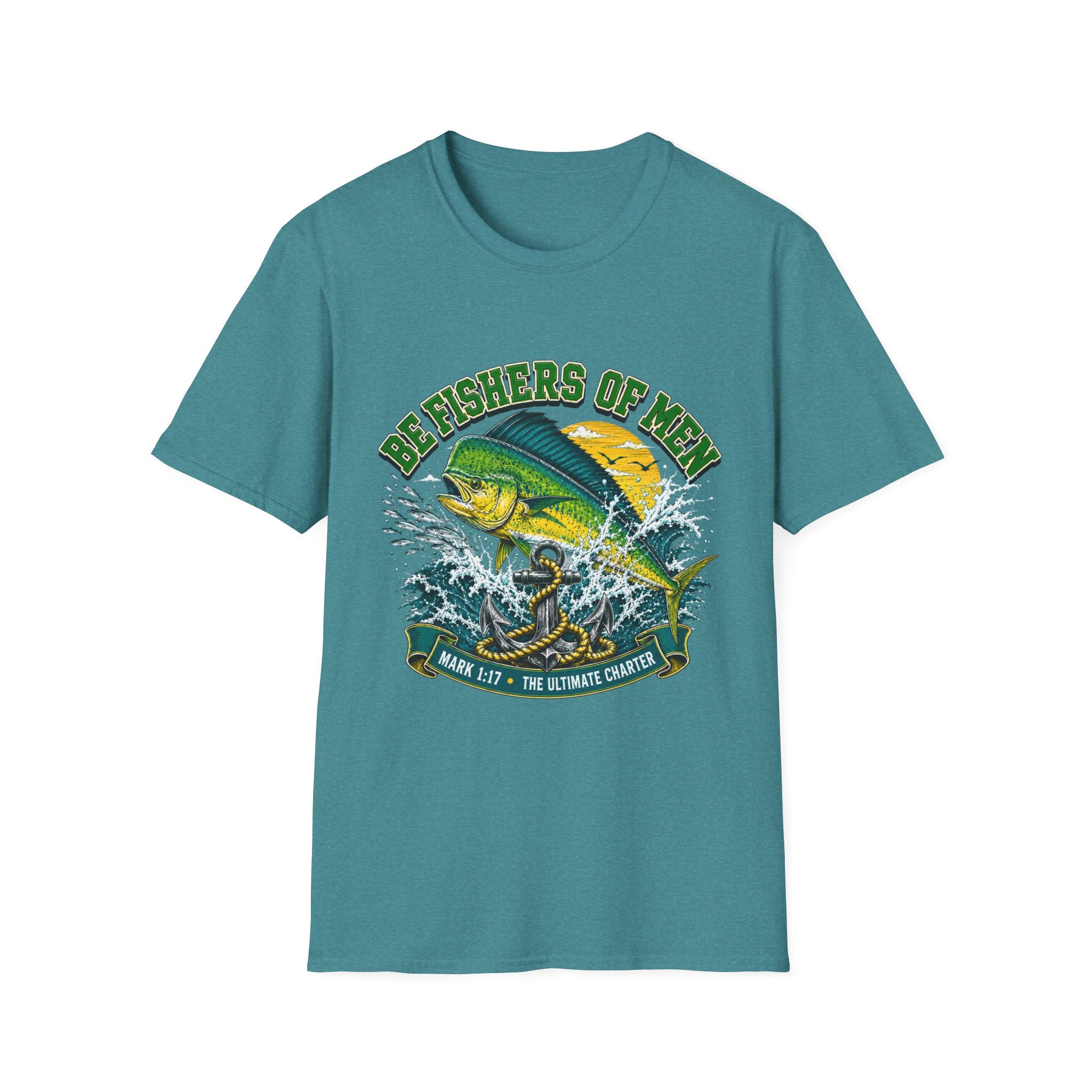 Mahi and Anchor Fisher of Men T-Shirt