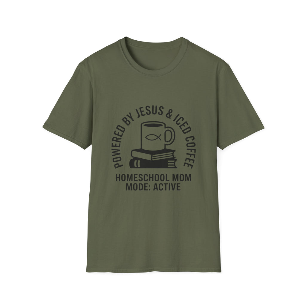 Powered By Jesus and Iced Coffee T-Shirt