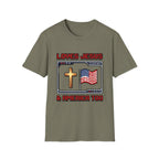 Loves Jesus And America Too 8 Bit T-Shirt