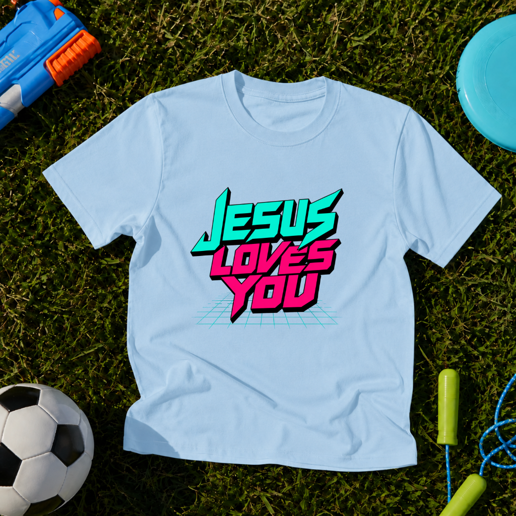 Youth Retro "Jesus Loves You" T-Shirt