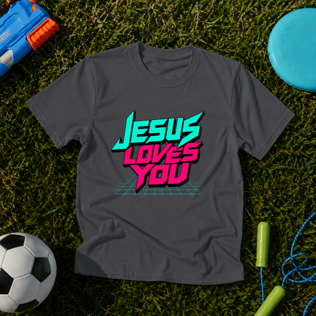 Youth Retro "Jesus Loves You" T-Shirt