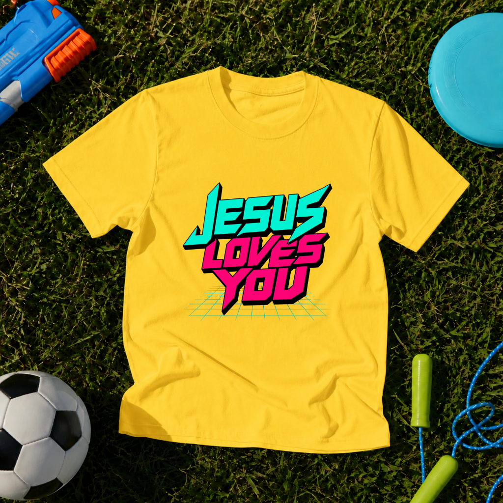 Youth Retro "Jesus Loves You" T-Shirt