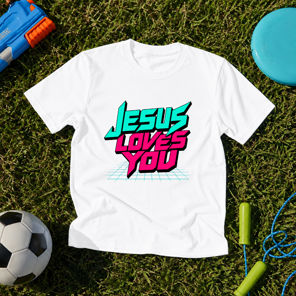 Youth Retro "Jesus Loves You" T-Shirt