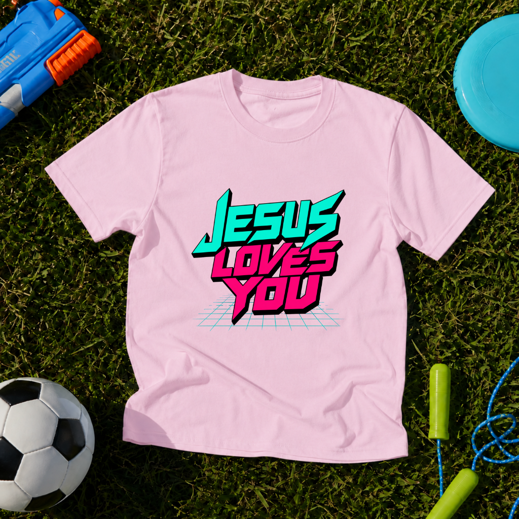 Youth Retro "Jesus Loves You" T-Shirt