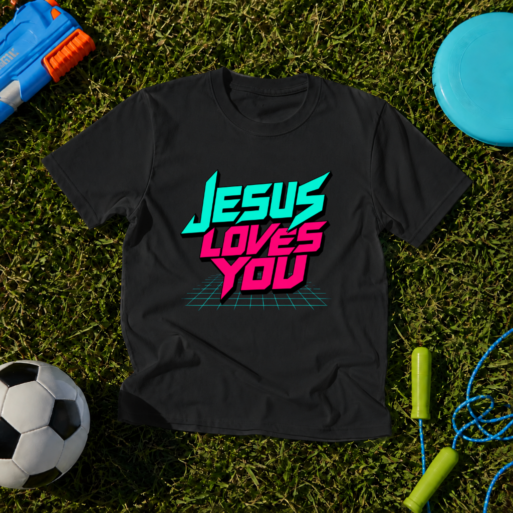 Youth Retro "Jesus Loves You" T-Shirt