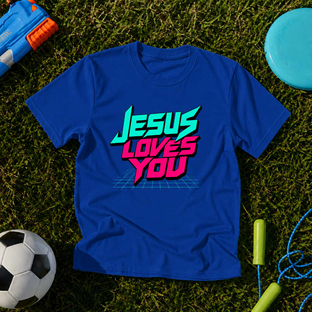 Youth Retro "Jesus Loves You" T-Shirt