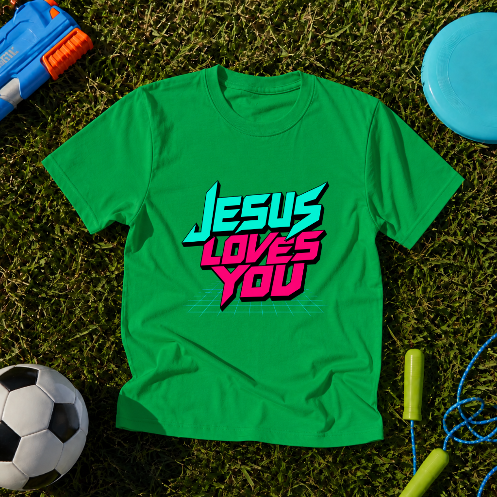 Youth Retro "Jesus Loves You" T-Shirt