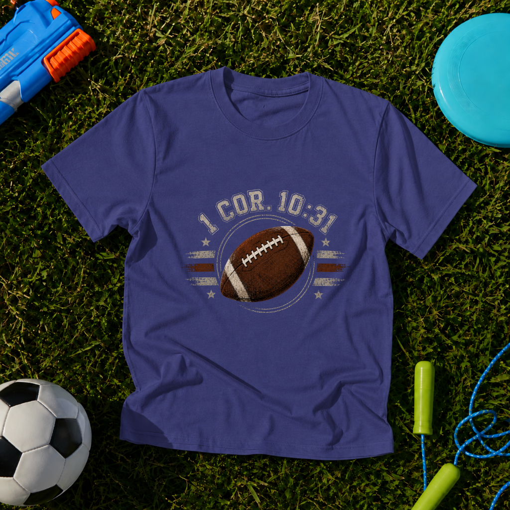 Youth Football "1 Cor 10:31" T-Shirt