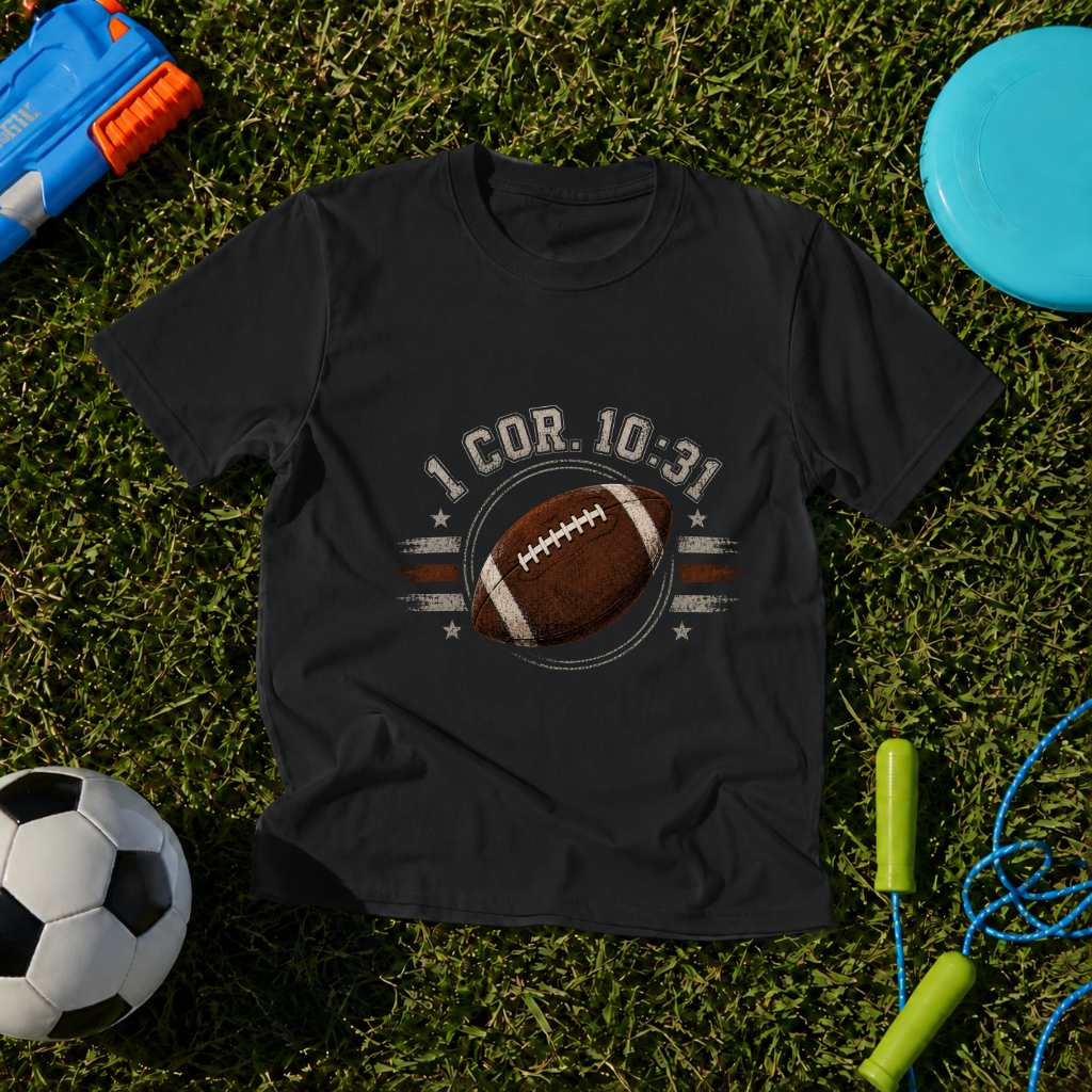Youth Football "1 Cor 10:31" T-Shirt
