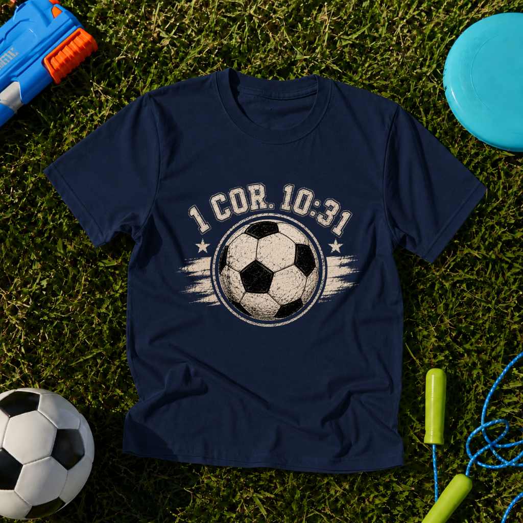 Youth Soccer Tee - 1 Cor. 10:31 Christian Sports T-Shirt