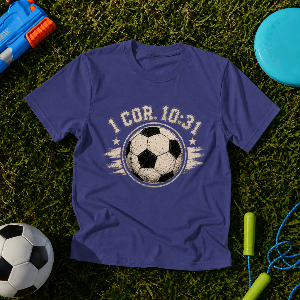 Youth Soccer Tee - 1 Cor. 10:31 Christian Sports T-Shirt