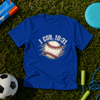 Youth Baseball Graphic with "1 Cor. 10:31" Faith Verse T-Shirt