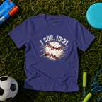 Youth Baseball Graphic with "1 Cor. 10:31" Faith Verse T-Shirt