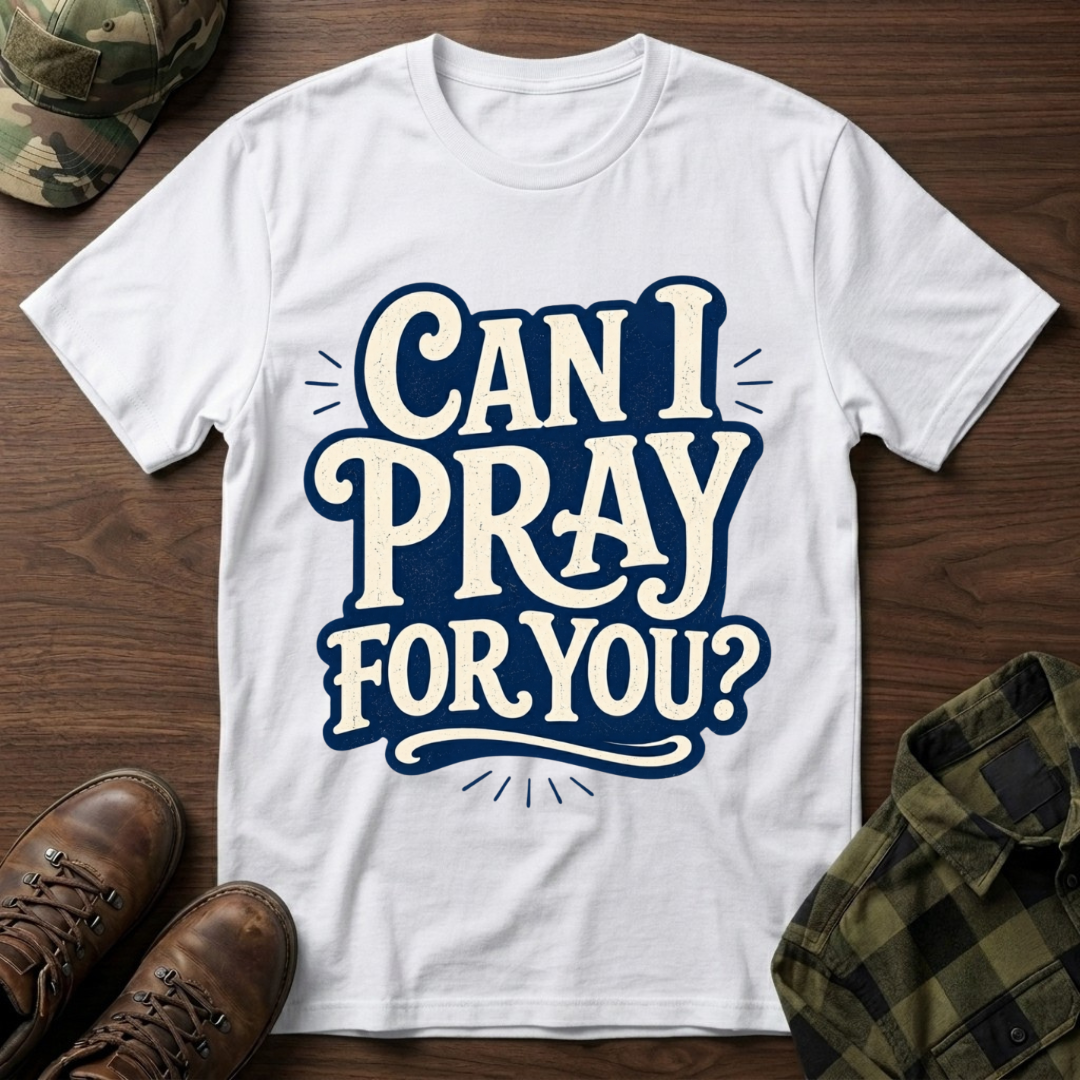 Can I Pray for You Bubble Letter T-Shirt