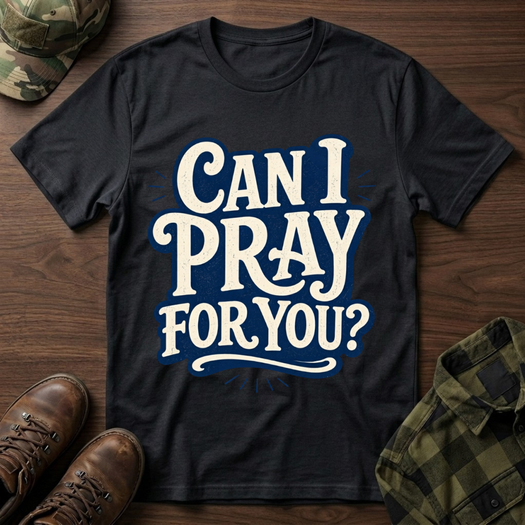 Can I Pray for You Bubble Letter T-Shirt