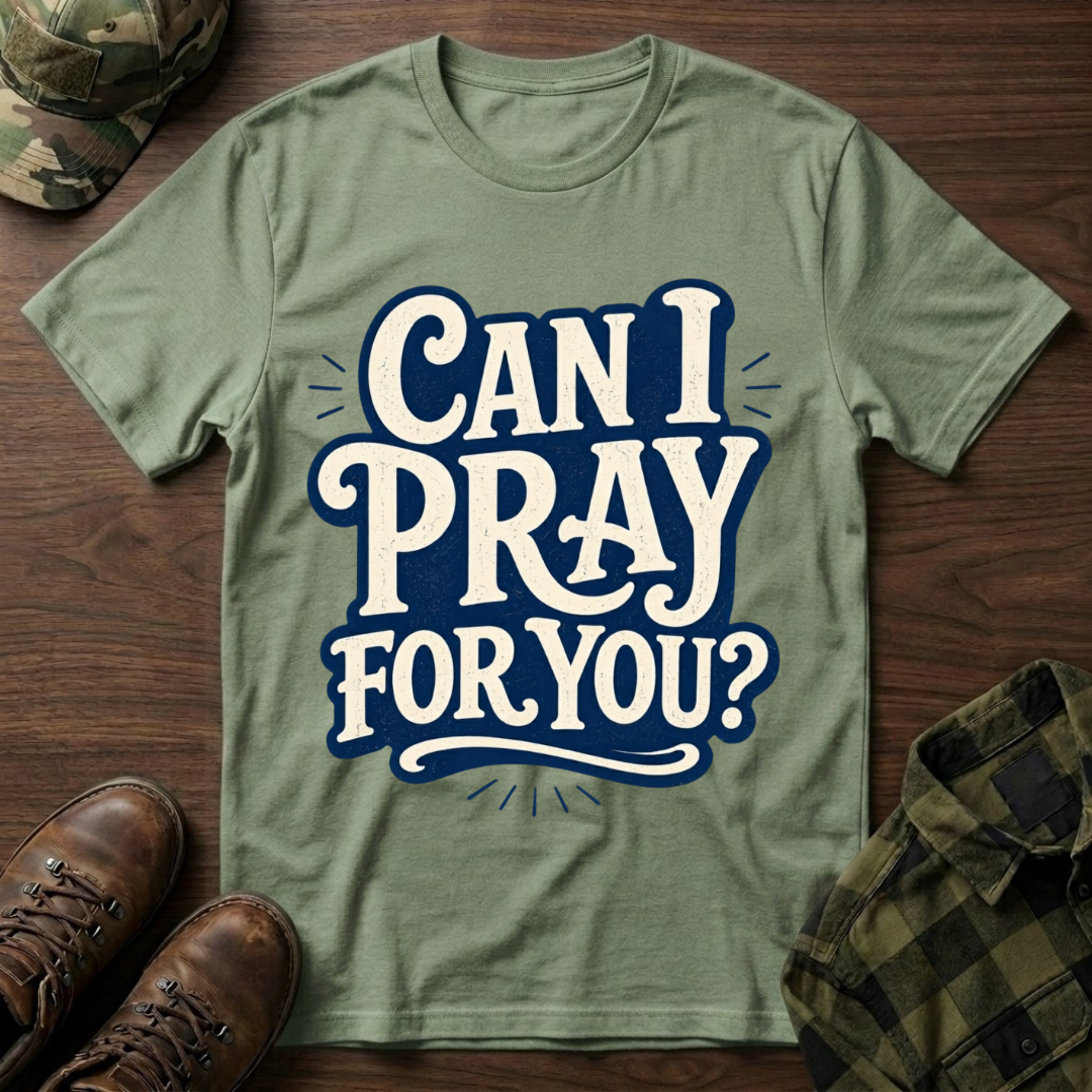 Can I Pray for You Bubble Letter T-Shirt