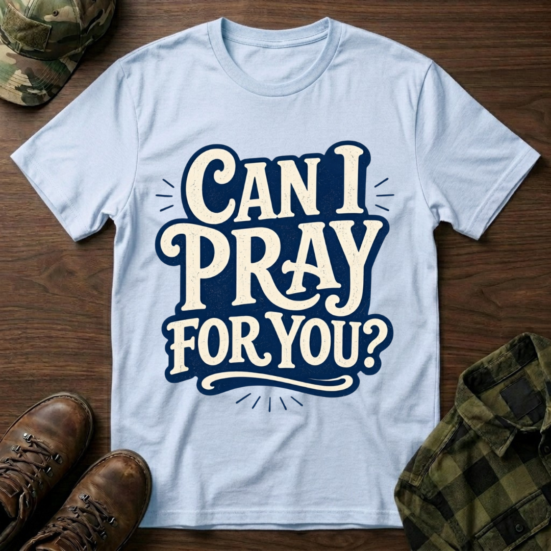 Can I Pray for You Bubble Letter T-Shirt