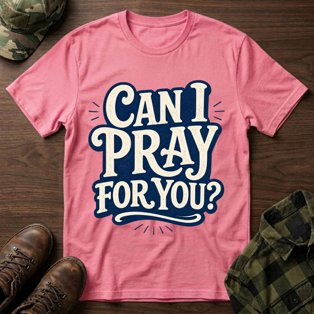 Can I Pray for You Bubble Letter T-Shirt