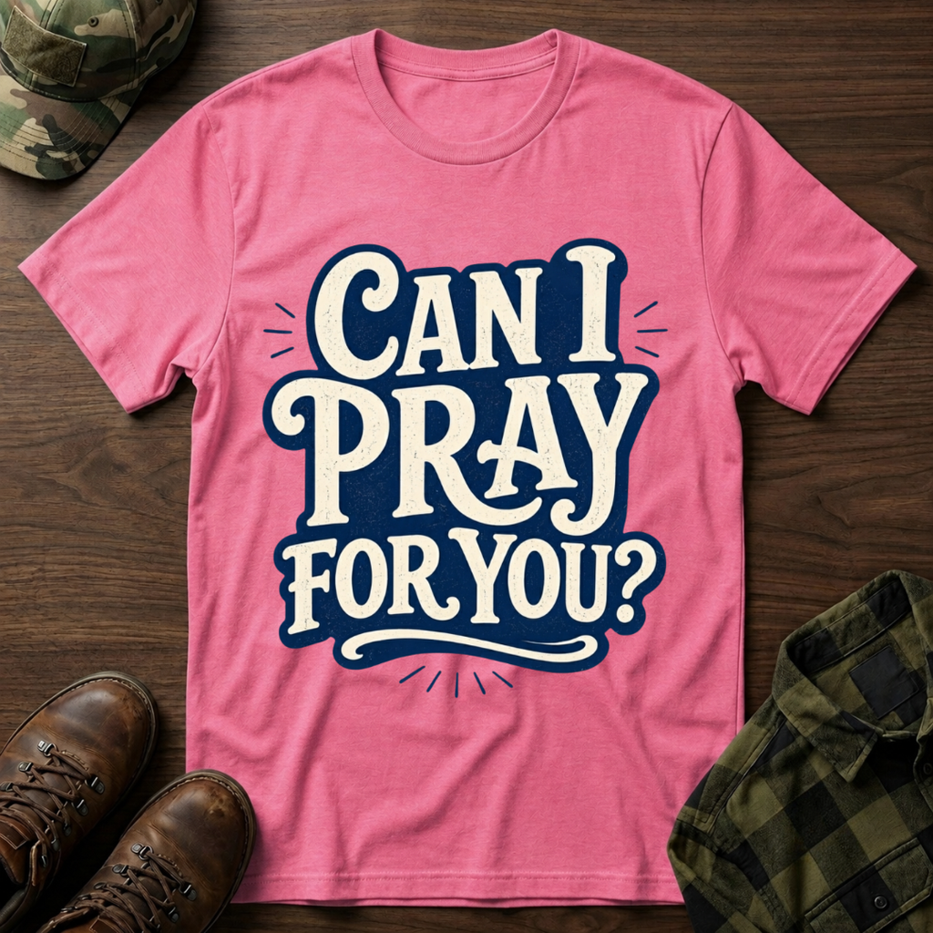 Can I Pray for You Bubble Letter T-Shirt