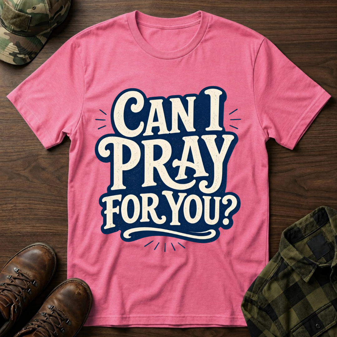 Can I Pray for You Bubble Letter T-Shirt