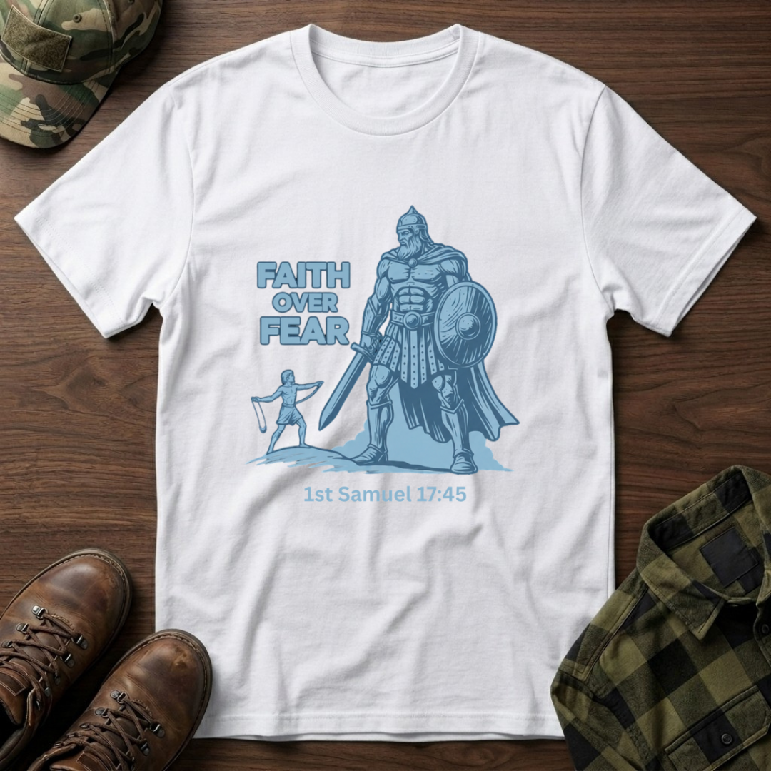 David And Goliath Faith over Fear T-Shirt
