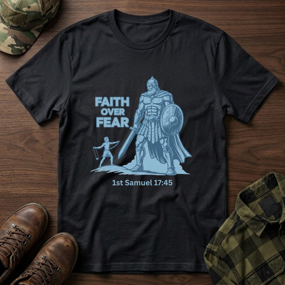 David And Goliath Faith over Fear T-Shirt