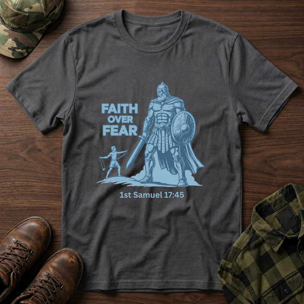 David And Goliath Faith over Fear T-Shirt