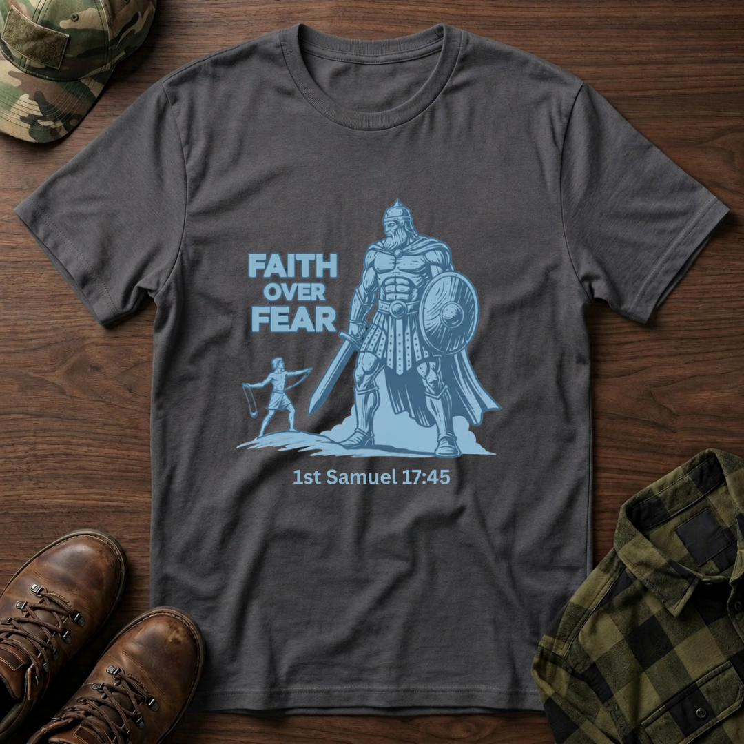 David And Goliath Faith over Fear T-Shirt