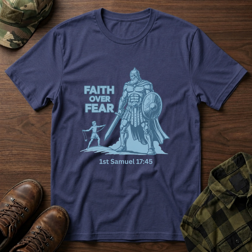 David And Goliath Faith over Fear T-Shirt