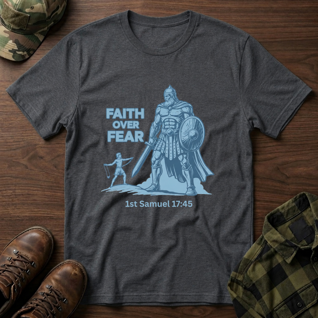 David And Goliath Faith over Fear T-Shirt