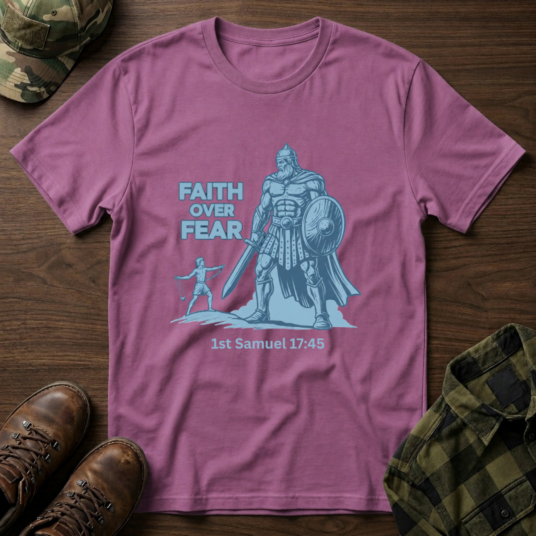 David And Goliath Faith over Fear T-Shirt