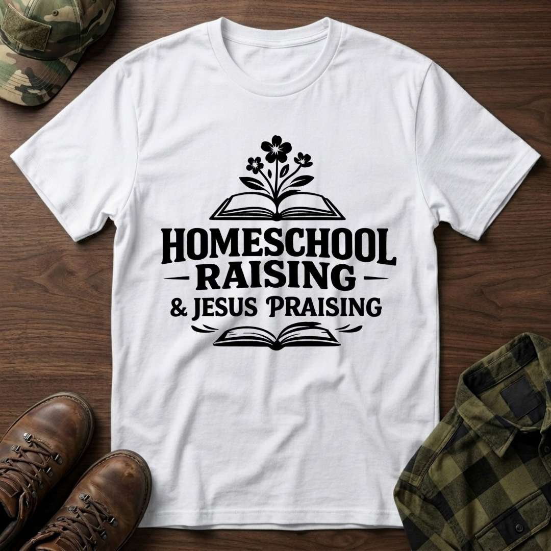 Homeschool Raising Jesus Praising T-Shirt