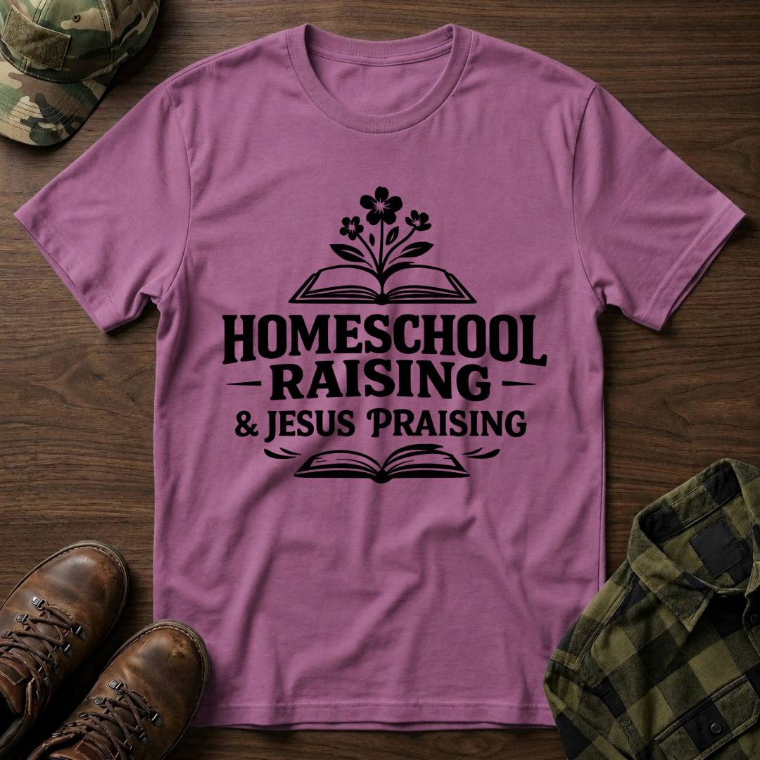 Homeschool Raising Jesus Praising T-Shirt