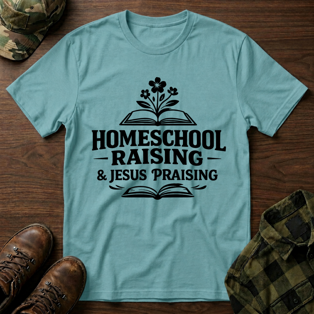Homeschool Raising Jesus Praising T-Shirt