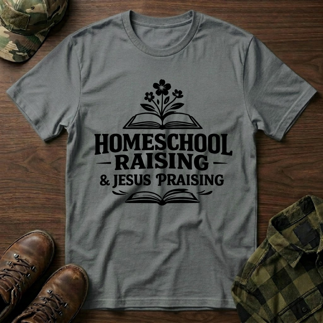 Homeschool Raising Jesus Praising T-Shirt