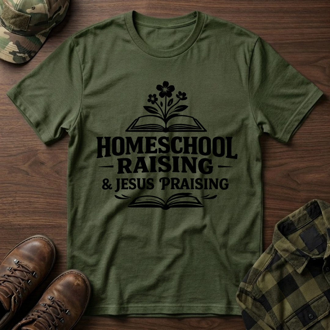 Homeschool Raising Jesus Praising T-Shirt