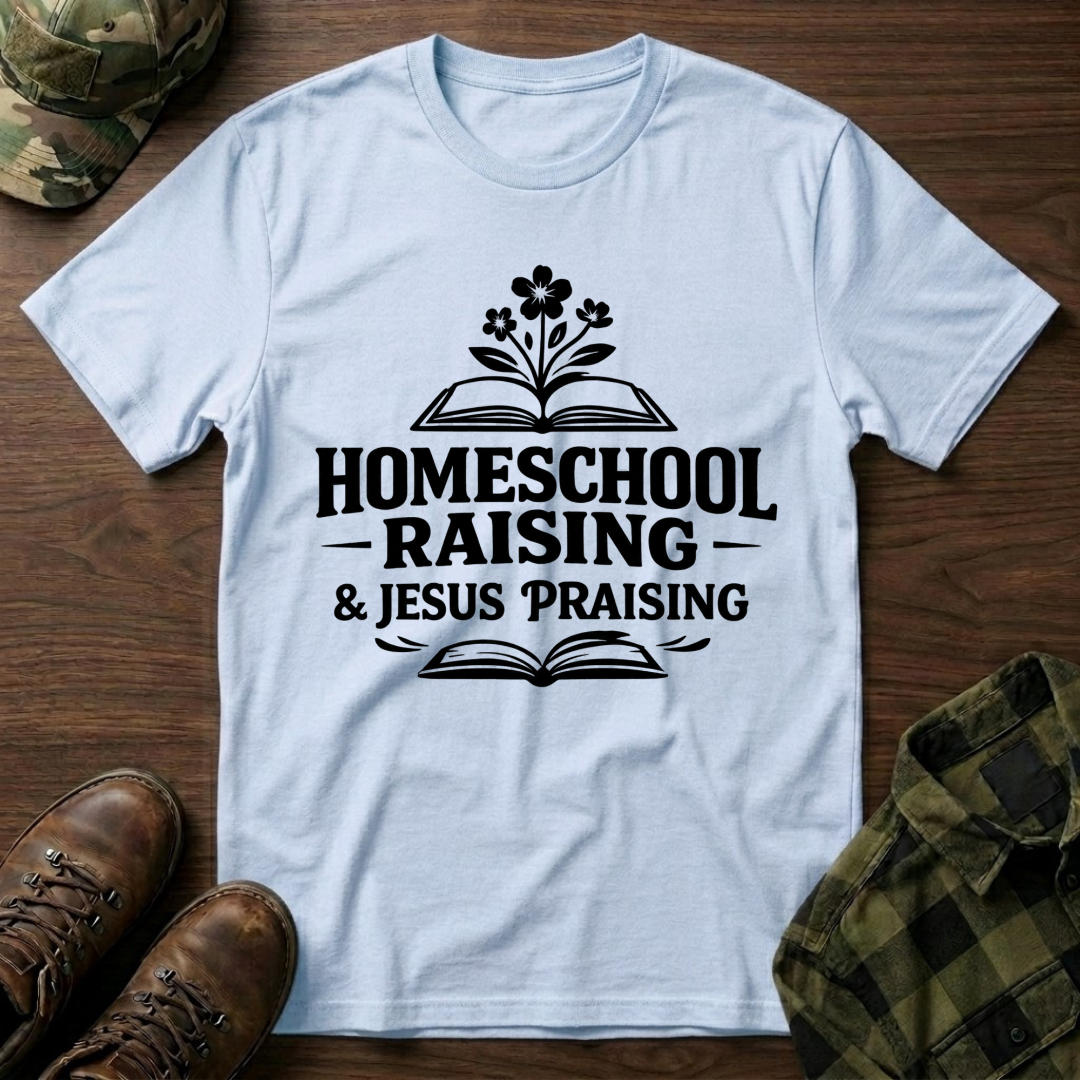Homeschool Raising Jesus Praising T-Shirt