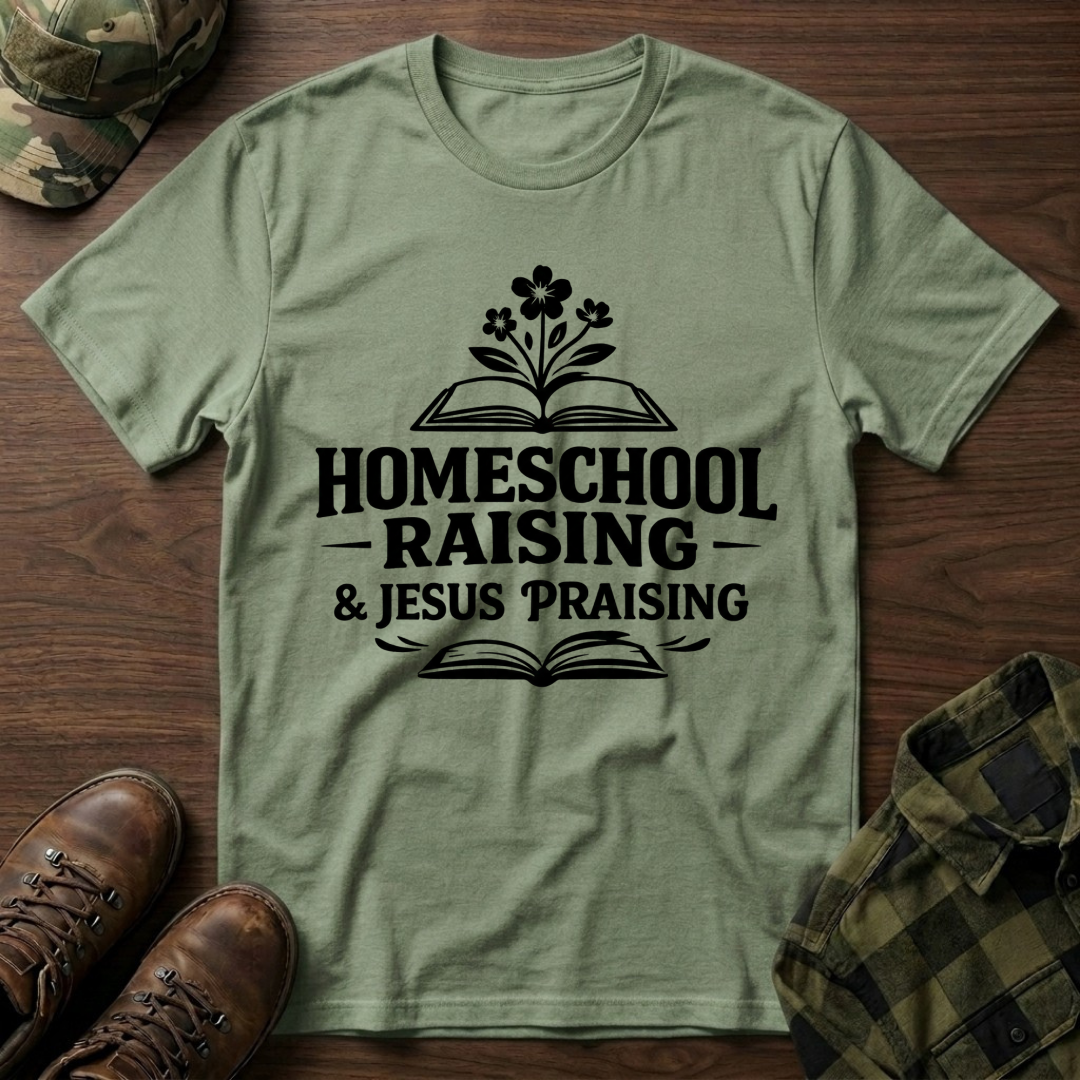 Homeschool Raising Jesus Praising T-Shirt