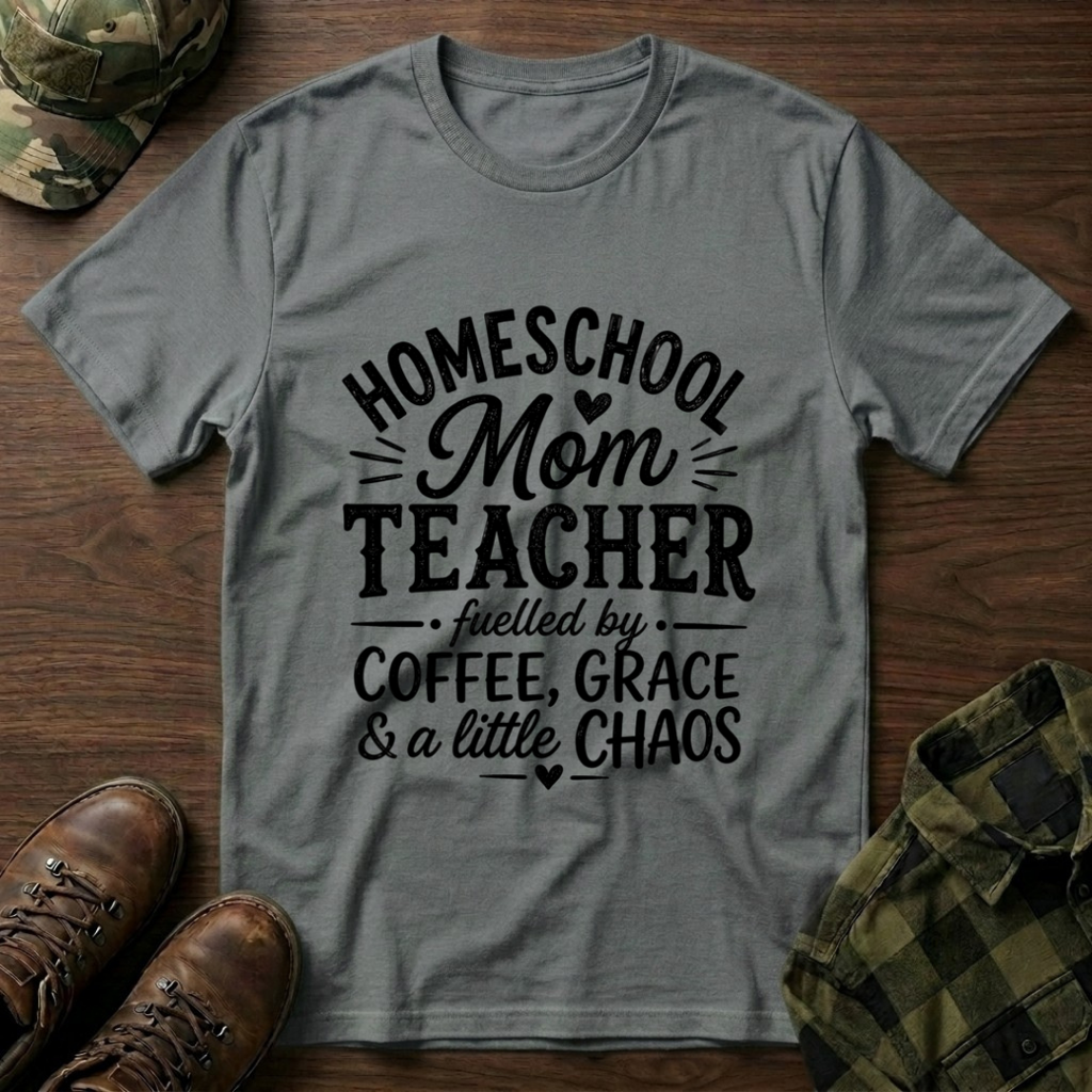 Homeschool Teacher, Coffee, Grace, Chaos T-Shirt
