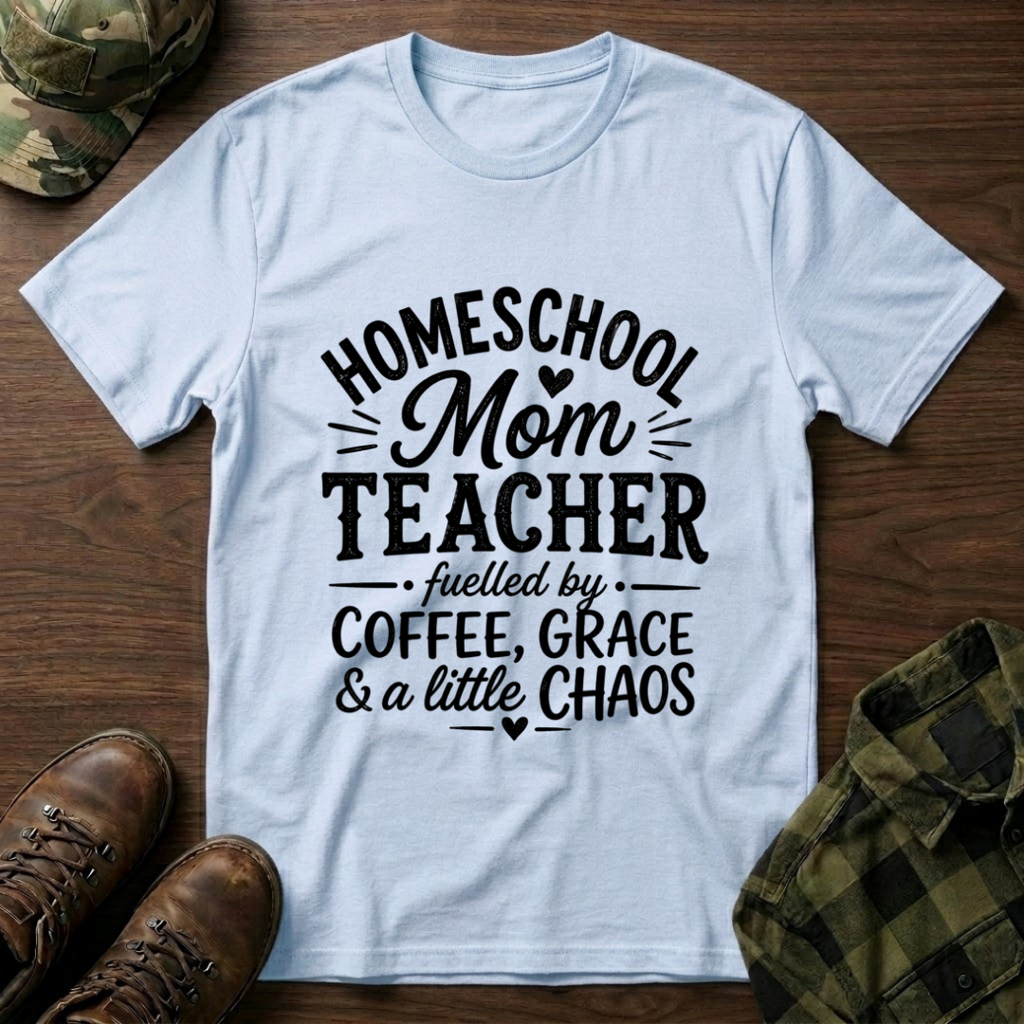 Homeschool Teacher, Coffee, Grace, Chaos T-Shirt