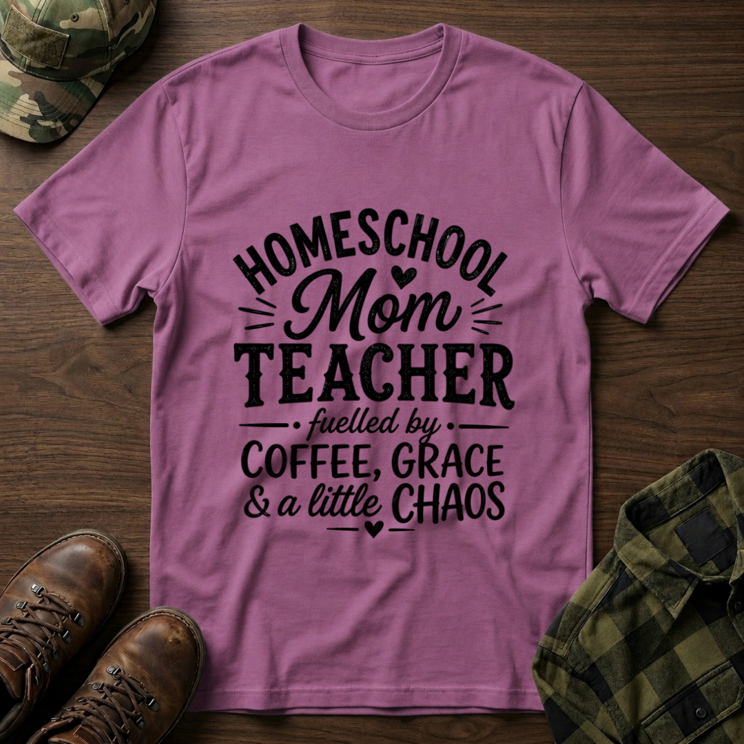 Homeschool Teacher, Coffee, Grace, Chaos T-Shirt