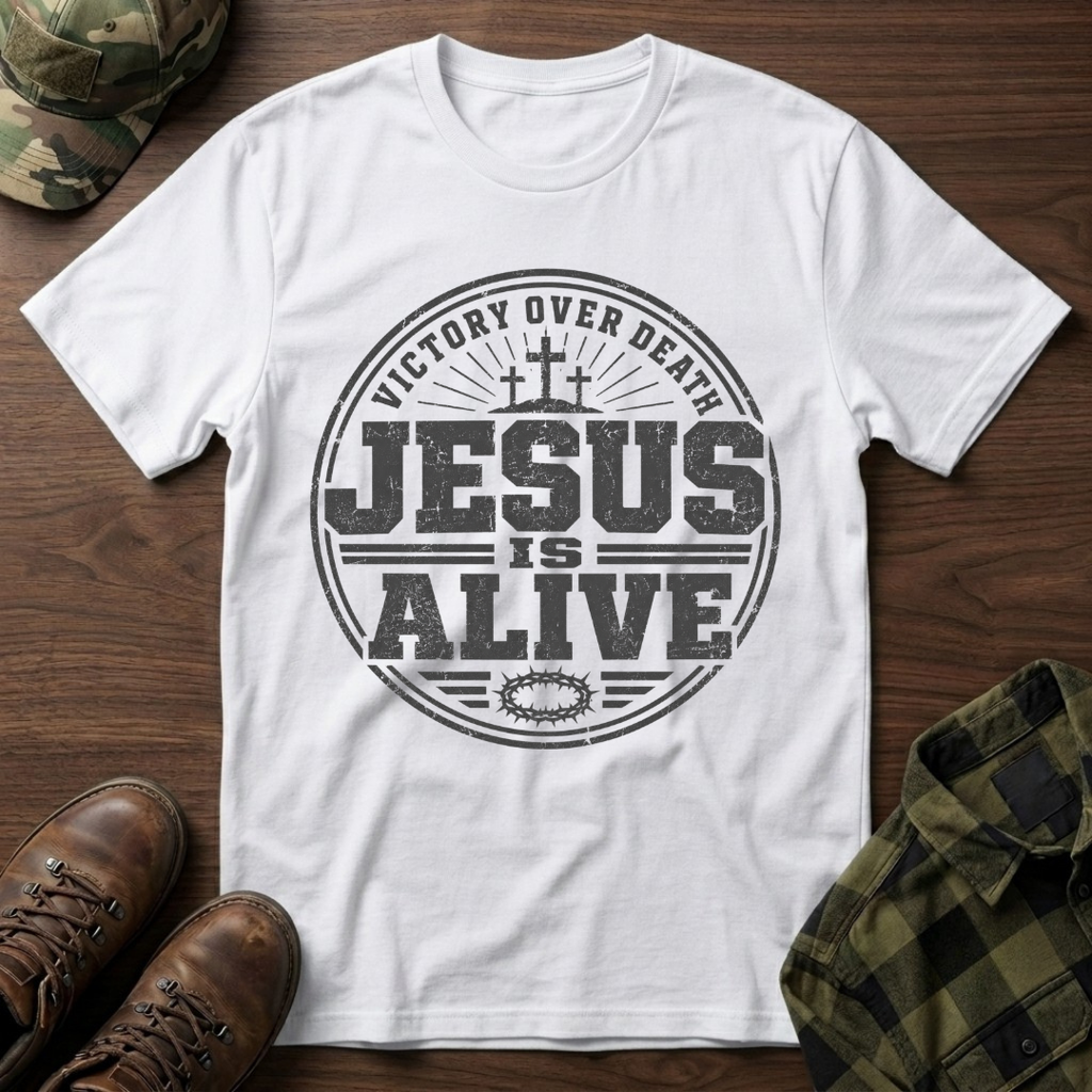 Jesus is Alive Badge T-Shirt