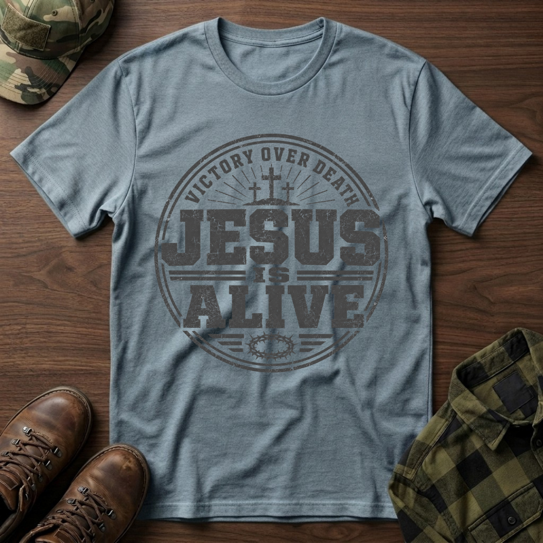 Jesus is Alive Badge T-Shirt