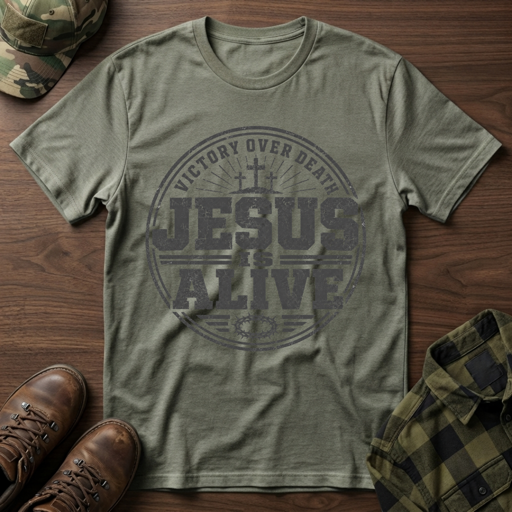 Jesus is Alive Badge T-Shirt