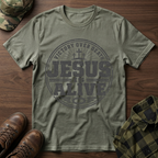 Jesus is Alive Badge T-Shirt