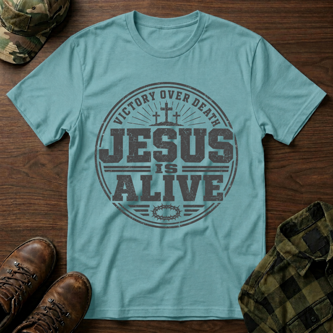 Jesus is Alive Badge T-Shirt