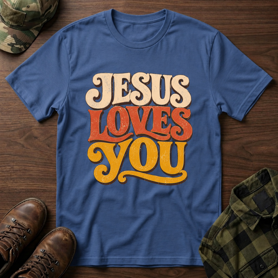 Jesus Loves You 70s T-Shirt