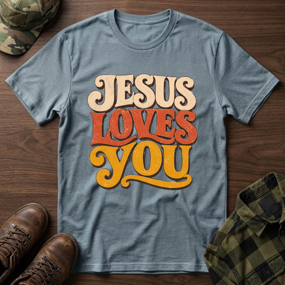 Jesus Loves You 70s T-Shirt