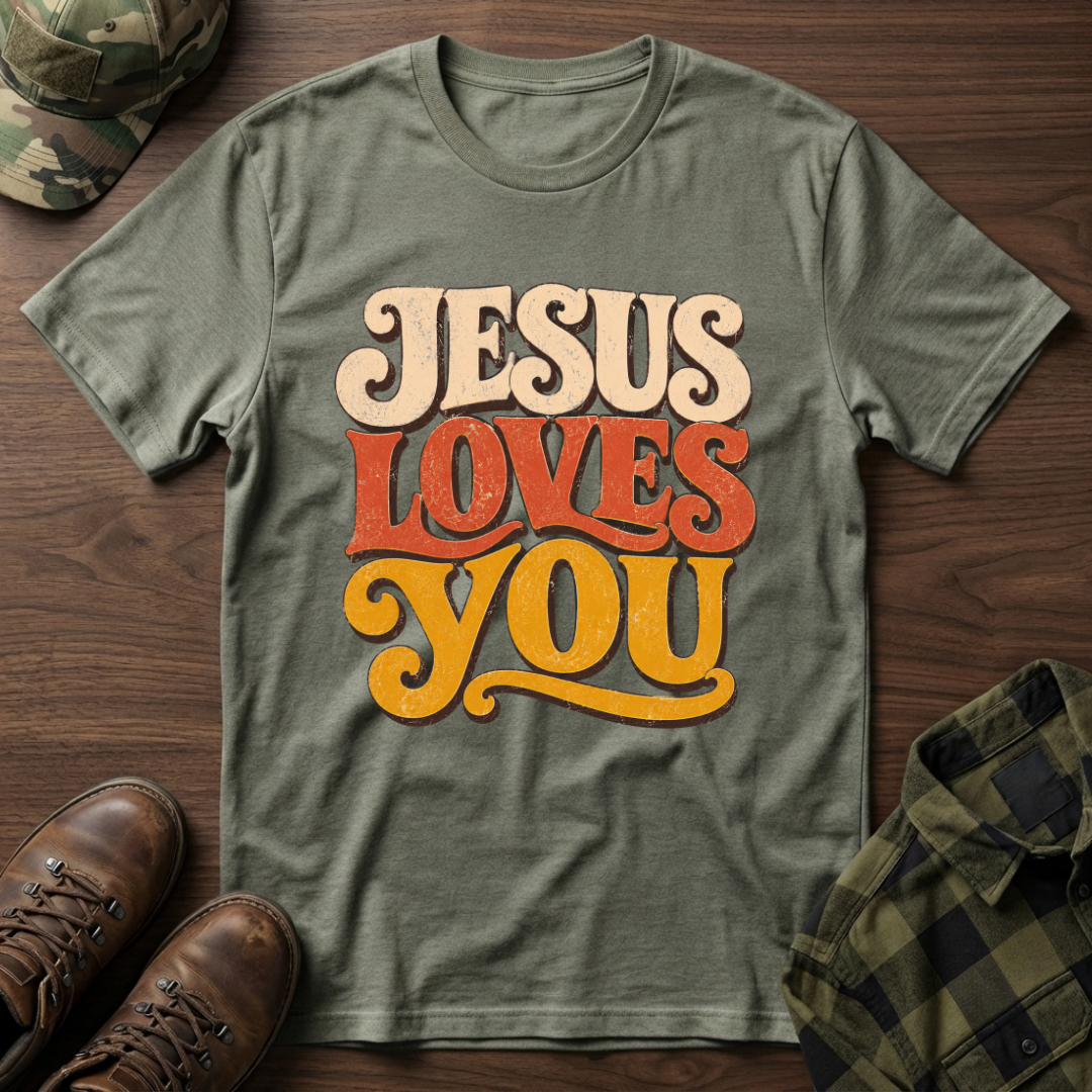 Jesus Loves You 70s T-Shirt