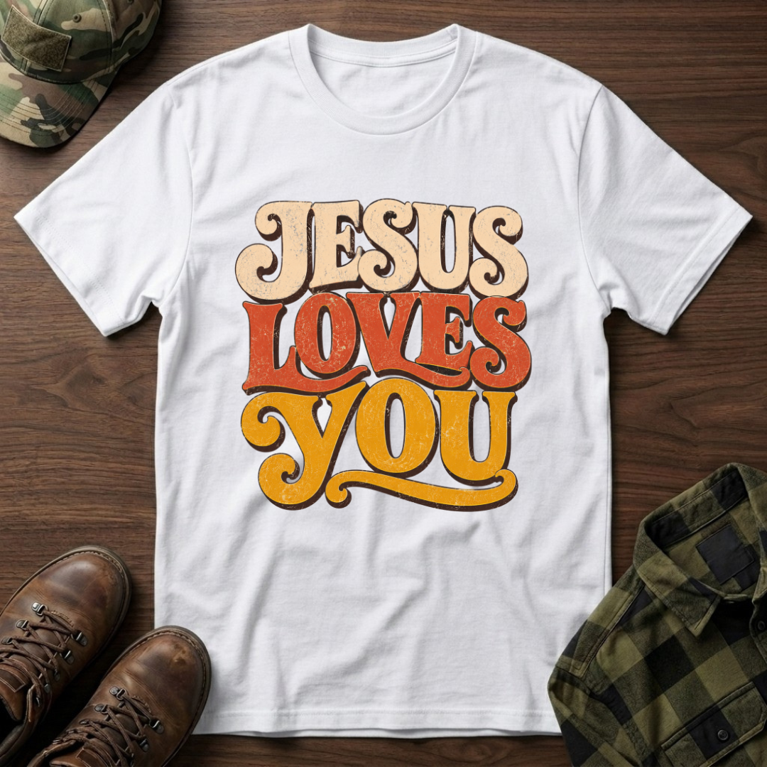 Jesus Loves You 70s T-Shirt